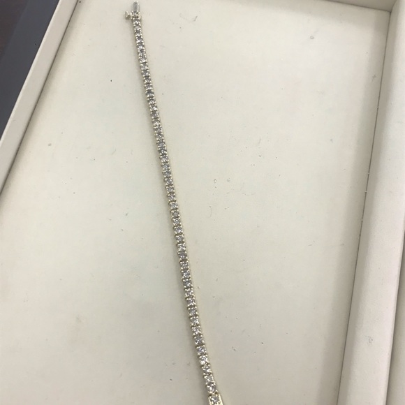 14k yellow gold Champagne diamond bracelet - Picture 3 of 5